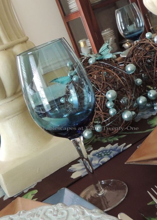 Tablescapes at Table Twenty-One: Float Like a Butterfly - Stemware