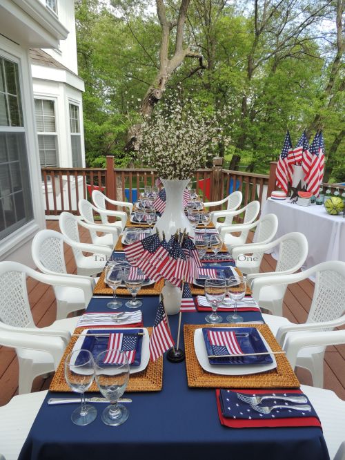 Full table - Stars & Stripes, Tablescapes at Table Twenty-One
